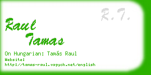 raul tamas business card