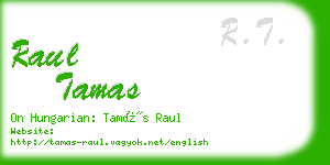 raul tamas business card